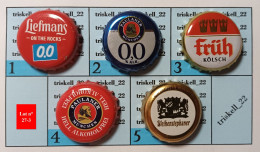 5 Capsules De Bière   Lot N° 27-3 - Cerveza