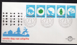 Netherlands FDC 1998 / 395/1 Christmas Weihnachten Navidad Hare Bird Rendeer Tree - FDC