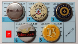 5 Capsules De Bière   Lot N° 27-1 - Bier