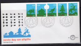 Netherlands FDC 1998 / 395/2 Christmas Weihnachten Navidad Hare Bird Rendeer Tree - FDC