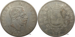 Italie - Royaume - Victor-Emmanuel II - 5 Lire 1873 M Milan - TTB/XF40 - Mon5983 - 1861-1878 : Victor Emmanuel II
