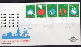 Netherlands FDC 1998 / 395/3 Christmas Weihnachten Navidad Hare Bird Rendeer Tree - FDC