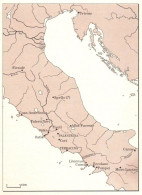 Italia, Località Con Resti Del Periodo Repubblicano, Mappa Epoca - Carte Geographique