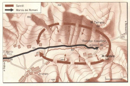 Benevento, Conca Di Caudio E Schieramento Dei Sanniti, Mappa Epoca - Carte Geographique