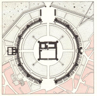 Milano Progetto Del Foro Bonaparte Dell'Arch. Antolini, Mappa Geografica - Cartes Géographiques