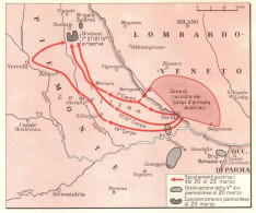 Schieramenti Eserciti Alla Battaglia Di Novara Del 1849, Mappa Geografica - Landkarten