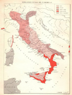 Italia, Popolazioni Nel VI Sec. A.C., Mappa Geografica Epoca, Vintage Map - Carte Geographique