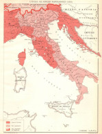 Italia All'apogeo Napoleonico, Mappa Geografica Epoca, Vintage Map - Carte Geographique