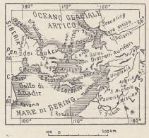 Moldavia, Bessarabia, 1907 Carta Geografica Epoca, Vintage Map - Carte Geographique