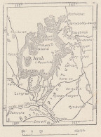 Kazakistan, Lago D'Aral E Dintorni, 1907 Carta Geografica, Vintage Map - Carte Geographique