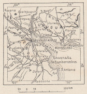 Argentina, Uruguay, Río De La Plata, 1907 Carta Geografica, Vintage Map - Mapas Geográficas