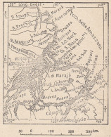 America Meridionale, Foci Delle Amazzoni, 1907 Carta Geografica Epoca, Map - Mapas Geográficas
