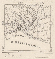 Spagna, Almeria E Dintorni, 1907 Carta Geografica Epoca, Vintage Map - Landkarten