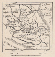 Texas, Anahuac E Dintorni, 1907 Carta Geografica Epoca, Vintage Map - Landkarten