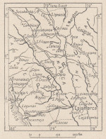 Perù, Cajamarca E Dintorni, 1907 Carta Geografica Epoca, Vintage Map - Mapas Geográficas