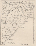Africa, Capo Di Buona Speranza, 1907 Carta Geografica Epoca, Vintage Map - Landkarten