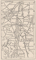 Nord America, Lago Champlain, 1907 Carta Geografica Epoca, Vintage Map - Geographische Kaarten