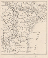 Romania, Bulgaria, Dobrugia, 1907 Carta Geografica Epoca, Vintage Map - Cartes Géographiques