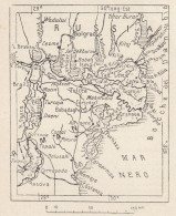 Europa, Il Danubio, 1907 Carta Geografica Epoca, Vintage Map - Landkarten