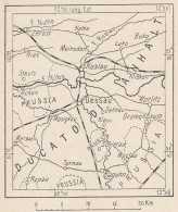 Germania, Dessau E Dintorni, 1907 Carta Geografica Epoca, Vintage Map - Carte Geographique