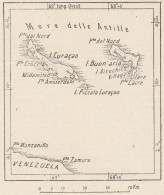 Curaçao, 1907 Carta Geografica Epoca, Vintage Map - Geographical Maps