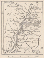 Argentina, Corrientes, 1907 Carta Geografica Epoca, Vintage Map - Mapas Geográficas