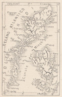 Scozia, Isole Ebridi, 1907 Carta Geografica Epoca, Vintage Map - Mapas Geográficas