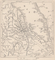 Africa, Eritrea, 1907 Carta Geografica Epoca, Vintage Map - Cartes Géographiques