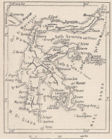 Indonesia, Celebes, Sulawesi, 1907 Carta Geografica Epoca, Vintage Map - Carte Geographique