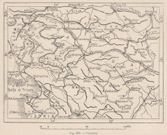 Slovenia, Carniola, Golfo Trieste, 1907 Carta Geografica Epoca Vintage Map - Cartes Géographiques