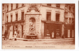 BESANCON * DOUBS * FONTAINE DE LA RUE RONCHAUX * édit. J. Liard * Carte Sépia * EPICERIE * BICYCLETTE - Besancon