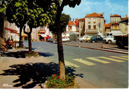 Langeac Place Aristide Briand ( Café , Magasin "Economats" , 2CV , 4L , R16 ...  Camionnette , Timbrée En 1984 - Langeac