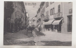 Un Salut D'Aoste, Rue Edouard Aubert- Valle D'Aosta  - Cartolina  Non Viaggiata - (1320) - Andere & Zonder Classificatie