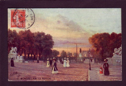 34 - MONTPELLIER - LE PEYROU - ANIMÉE - COLORISÉE -  - Montpellier