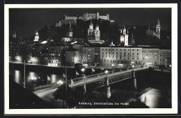 AK Salzburg, Staatsbrücke Bei Nacht  - Sonstige & Ohne Zuordnung