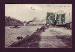 78 - MANTES - VUE SUR LA SEINE - BATEAU A VAPEUR - ANIMÉE -  - Mantes La Jolie