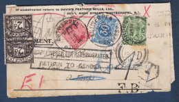 Lettre D'Angleterre Taxée  Et Censure - Covers & Documents