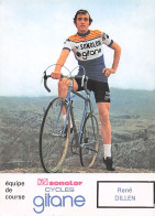 Vélo Coureur Cycliste Belge René Dillen -team Sonolor Gitane  - Cycling - Cyclisme - Ciclismo - Wielrennen- Dedicace - Cycling