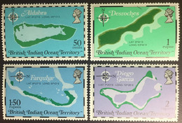 British Indian Ocean Territory BIOT 1975 Maps MNH - Territoire Britannique De L'Océan Indien