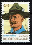 België OBP 3633 - Europa, Scoutisme, Baden-Powell, Centrale Stempel - Usati