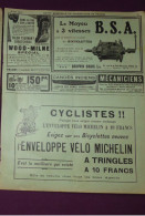 Pub TOURING CLUB 1911 / Enveloppe VELO MICHELIN / Moyeu BSA Vélo / Jumelles KRAUSS / Pélerine AYA  Balle Golf WOOD-MILNE - Reclame