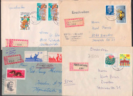 Aushilfs-R-Zettel Von Leipzig, Wermsdorf, Frankfurt Und Großschönau - Labels For Registered Mail