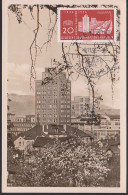 MC JENA 110 Jahre Carl Zeiss Zeiß-Hochhaus MiNr. 546, SoSt. 1956 Maxkarte - Cartes-Maximum (CM)