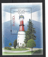 Poland 2022, 200 Years Of Rozewie Lighthouse, MNH ** Miniature Sheet - Lighthouses