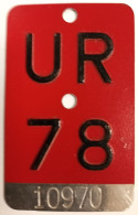 Velonummer Uri UR 78 - Plaques D'immatriculation