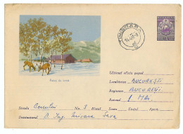 IP 61 - 0995 DEER, Mountain, Winter - Stationery - Used - 1961 - Ganzsachen