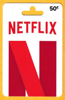 Carte Cadeau NETFLIX 50€ - 1221 - - Cartes Cadeaux