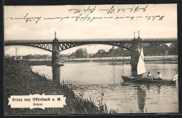 AK Offenbach A. M., Brücke Mit Boot  - Offenbach