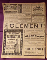 Pub TOURING CLUB 1904 / Cycles CLEMENT EMERAUDE LA FOUDRE TERROT AIGLON HUMBER/  Pneus CONTINENTAL - Publicidad