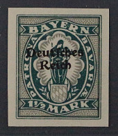 Dt. Reich  131 U **  Bayern-Abschied 1,50 Mk. UNGEZÄHNT, Postfrisch, KW 160,- € - Ongebruikt